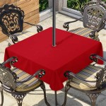 70x70 Square Outdoor Tablecloth With Umbrella Hole