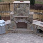 Build Outdoor Stone Fireplace Grill