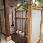 Corrugated Metal Outdoor Shower Ideas