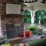 Outdoor Fireplace On Composite Deck