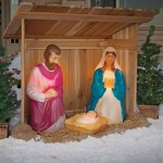 Plastic Lighted Outdoor Nativity Sets